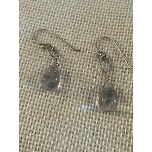 Lot A605  1 1/2 inch silver plated earrings cute